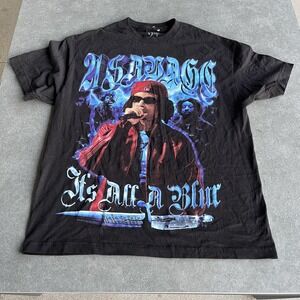 21 Savage Shirt Mens XL Black It's All A Blur Tour Rap Graphic Tee Hip Hop